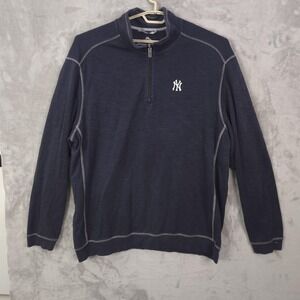New York Yankees  Tommy Bahama Pullover Mens 3XLT Navy Quarter Zip MLB Baseball